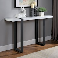 Contemporary Sofa Table with Two-Tone Finish