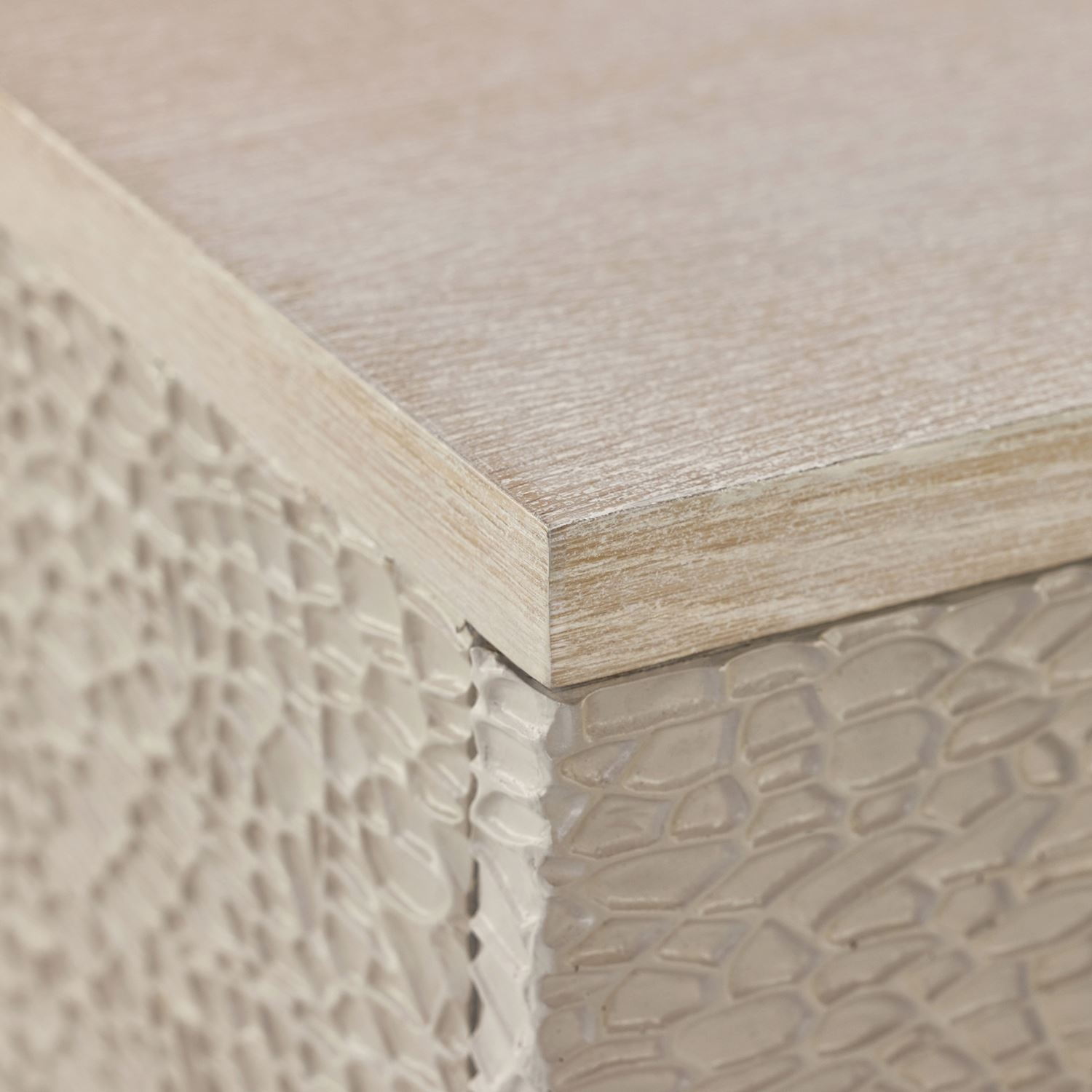 Textural 6-Door Credenza w/Push Doors