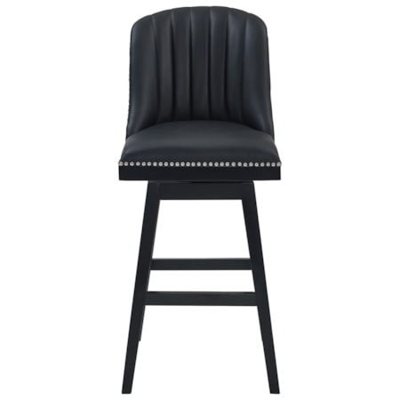 30&quot; Bar Height Wood Swivel Barstool