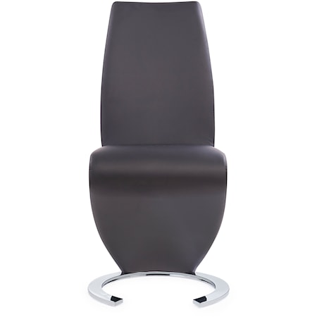 Contemporary Grey Horseshoe Dining Side Chair