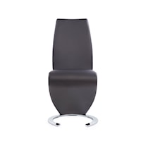 Contemporary Grey Horseshoe Dining Side Chair