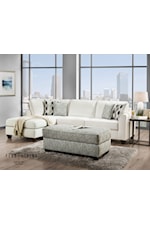 Peak Living 300 Transitional 2-Piece Sofa Chaise with Cocktail Ottoman