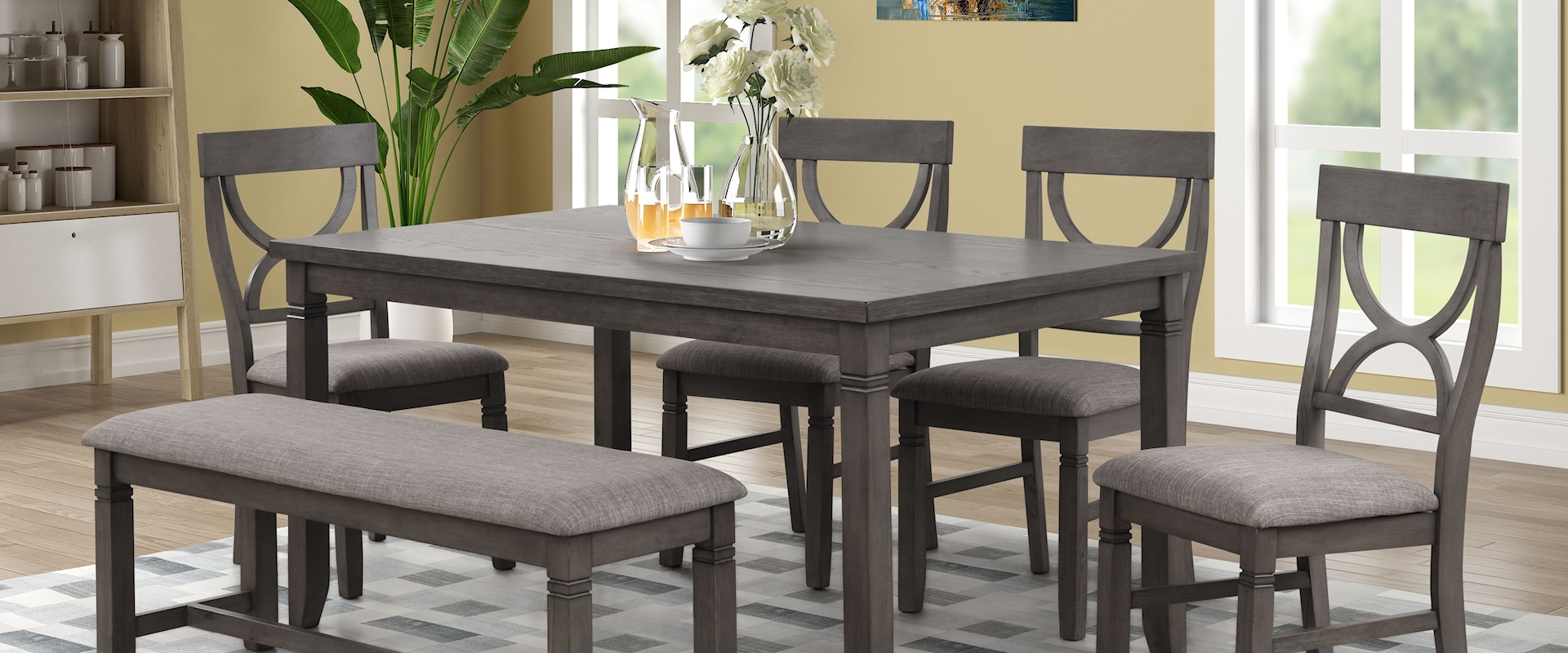 6 Piece Dinette with Bench