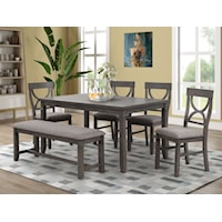 6 Piece Dinette with Bench