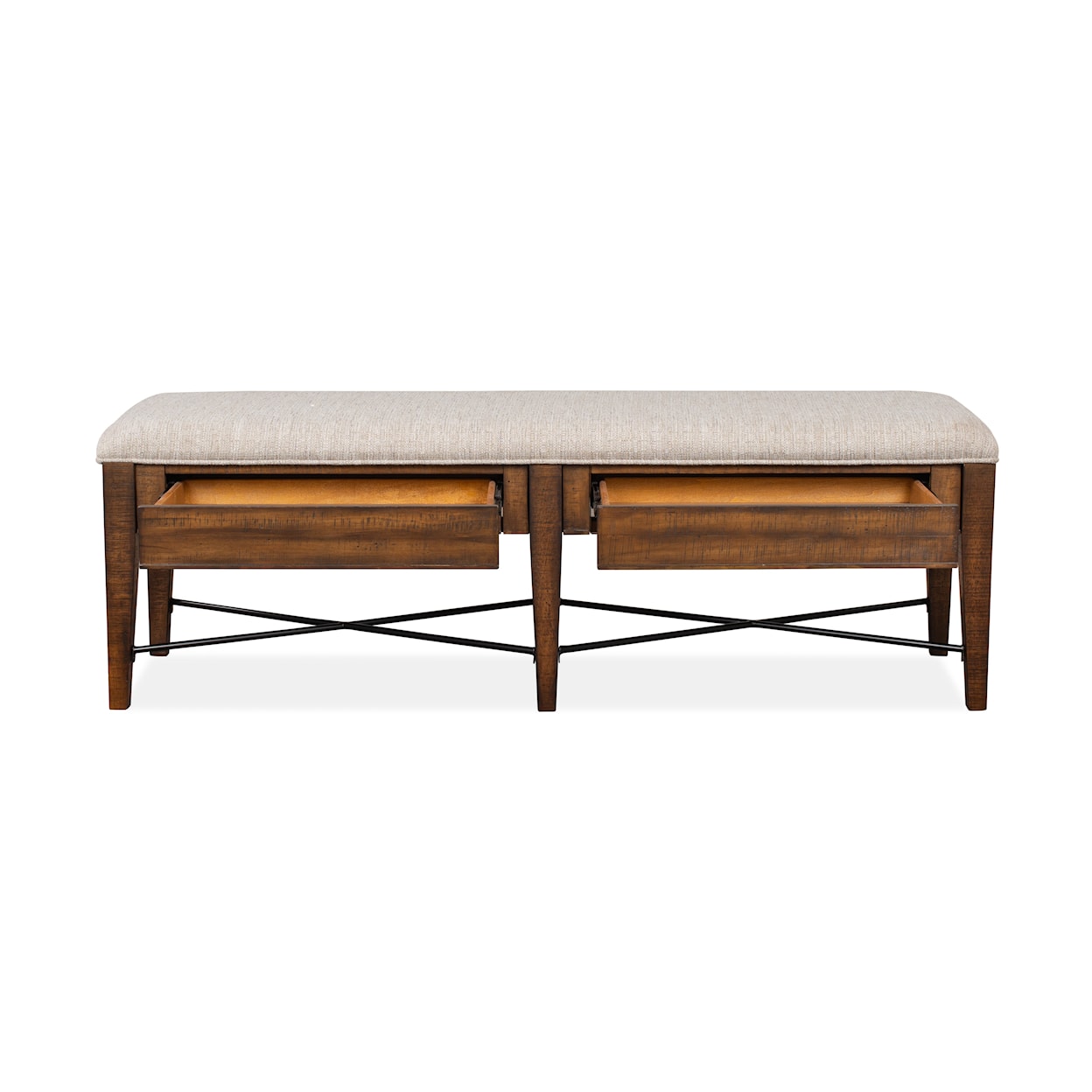 Magnussen Home Bay Creek Dining Bench w/Upholstered Seat