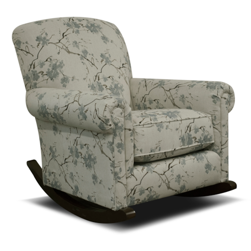 Traditional Rocking Chair with Rolled Arms