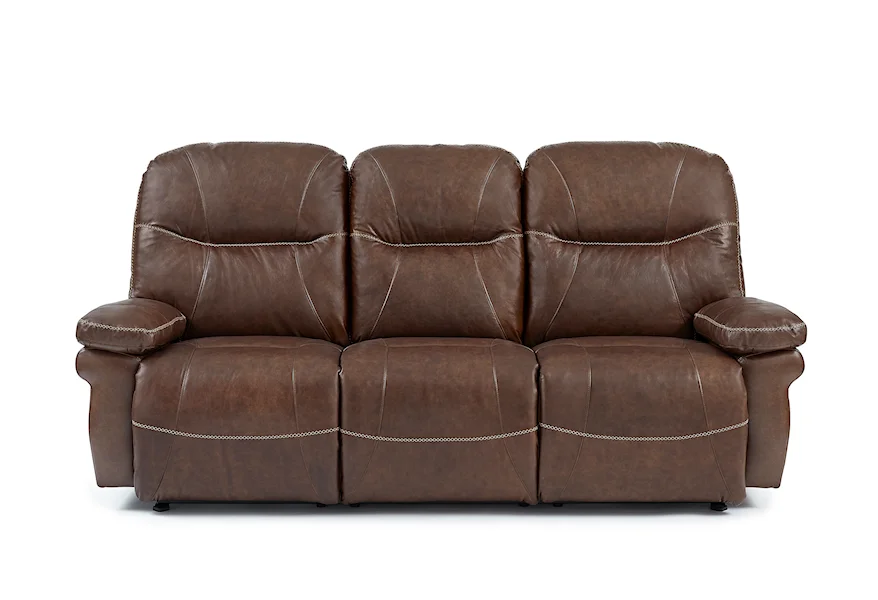 Leya Leather Power Space Saver Reclining Sofa by Best Home Furnishings at Best Home Furnishings