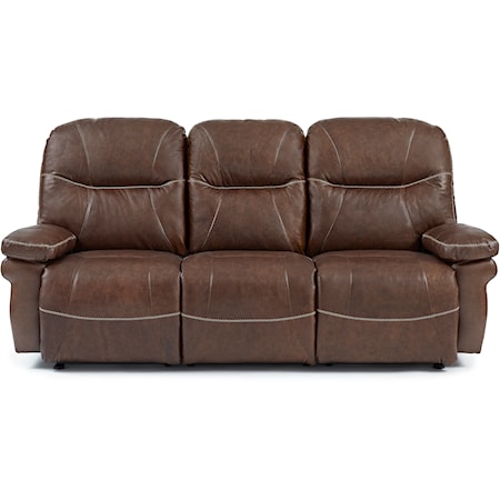 Casual Power tilt headrest space saver reclining sofa