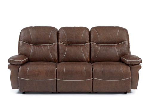 Casual Leather Reclining Sofa