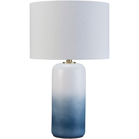 Signature Design by Ashley Lamps - Contemporary L204344 Camdale Brass  Finish Metal Table Lamp with USB Charging, Zak's Home Outlet