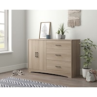 Transitional 2-Door Dresser with 3-Storage Drawers