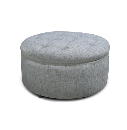 Contemporary Storage Ottoman with Black Casters