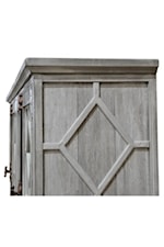 Cottage Creek Furniture Diamond Transitional 4-Door Cabinet with Mirrored Fronts