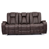 Dual Reclining Sofa with Drop Down Table