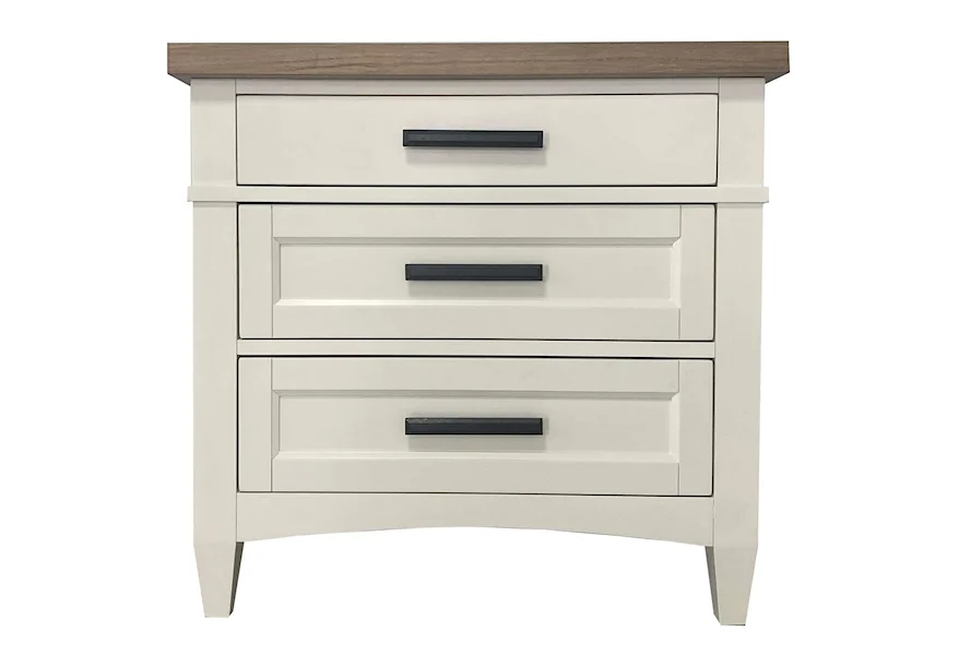 Americana Modern 3 Drawer Nightstand with charging station by Parker House at Fashion Furniture