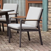 Transitional 6-Piece Outdoor Arm Chair Set with Cushions