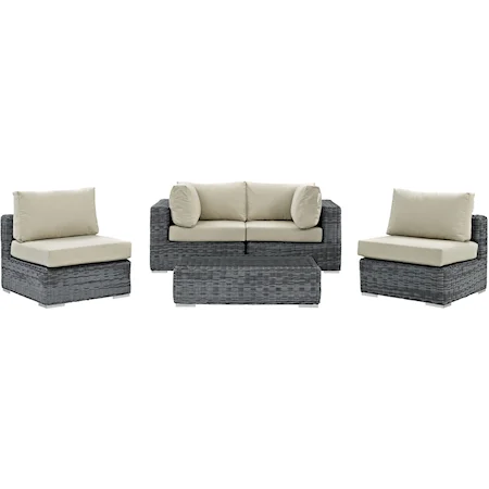 Outdoor 5 Piece Sectional Set