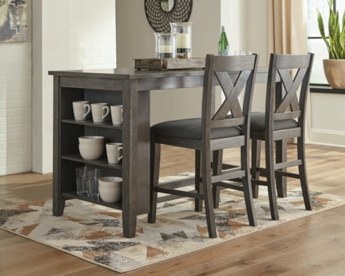 Counter Height Dining Table And 2 Barstools