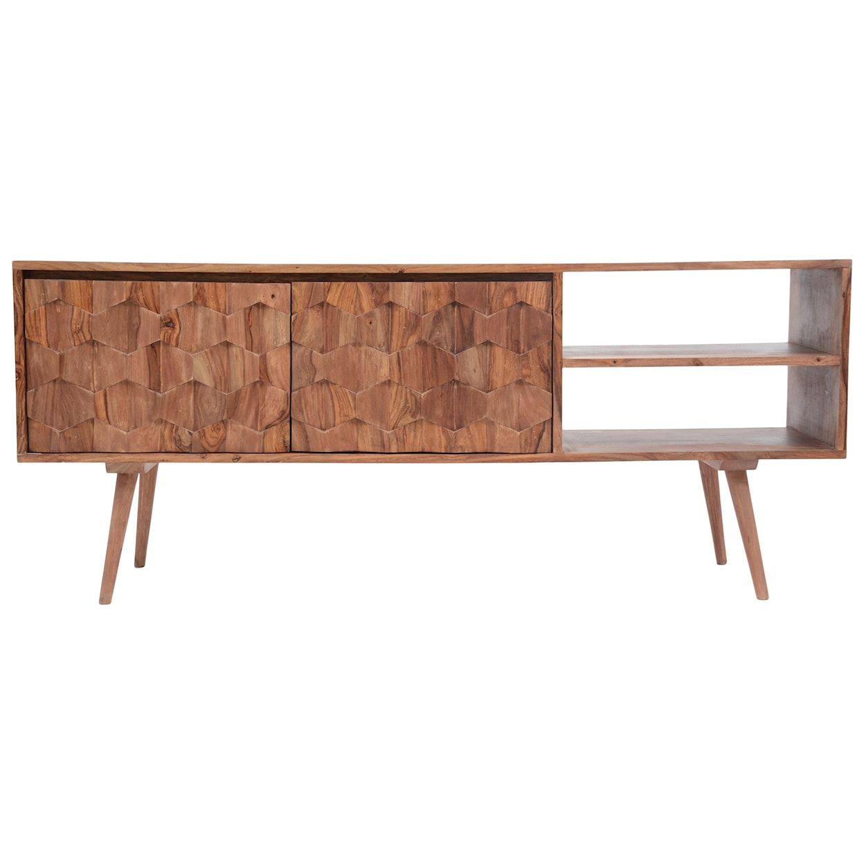 Moe's Home Collection O2 TV Cabinet with Honeycomb Carving