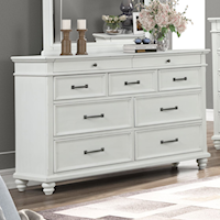 Cottage 9-Drawer Dresser with Full Extension Drawer Glides