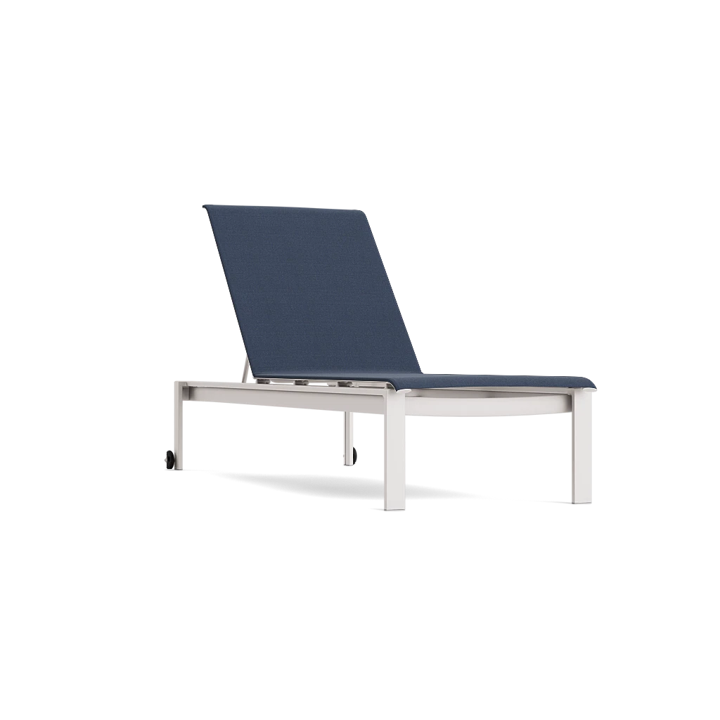 Modern Adj. Stacking Chaise Lounge w/Wheels