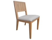 Coastal Upholstered Seat Side Chair