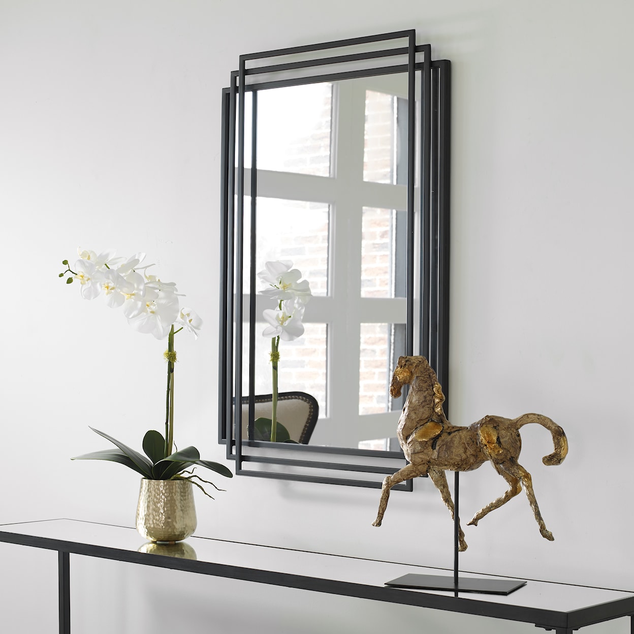 Uttermost Amherst Amherst Black Iron Mirror