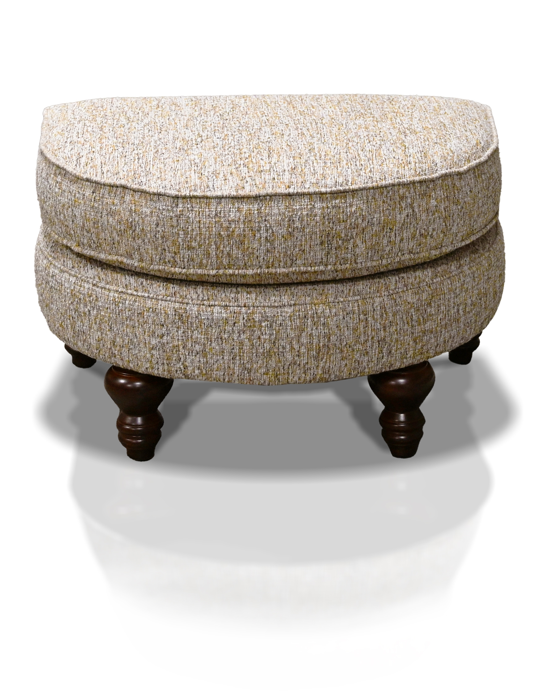 Upholstered Semilune Chair Ottoman