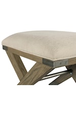 Hammary Crawford Rustic Upholstered Stool