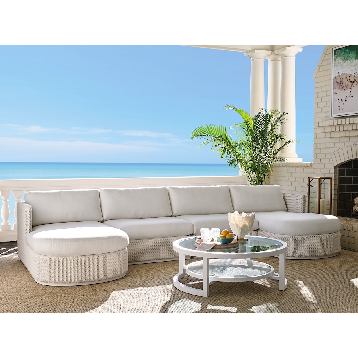 Tommy Bahama Outdoor Living Ocean Breeze Promenade Outdoor 4-Piece Sectional Sofa