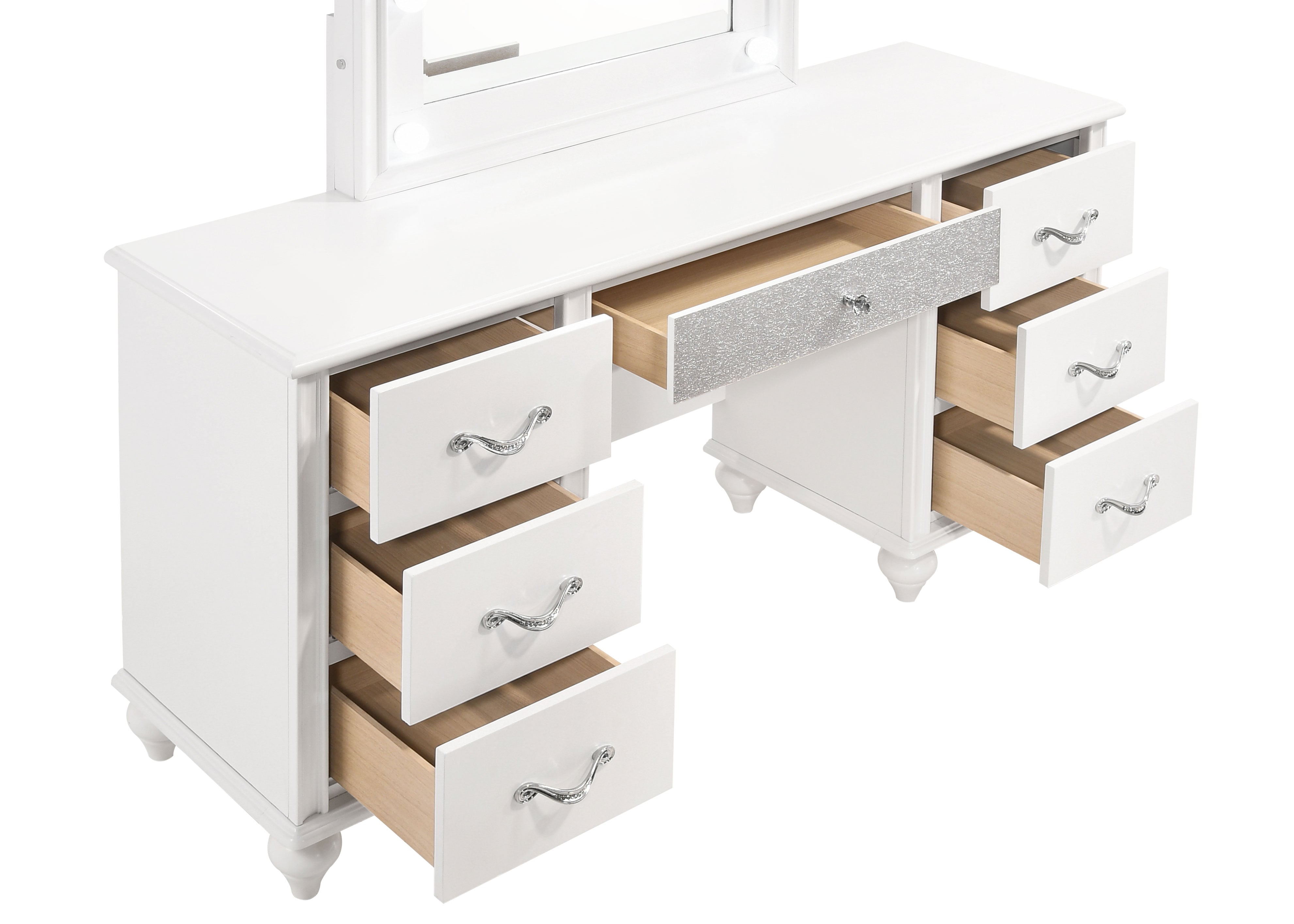 Barzini 7-drawer Vanity Set w/ Lighting
