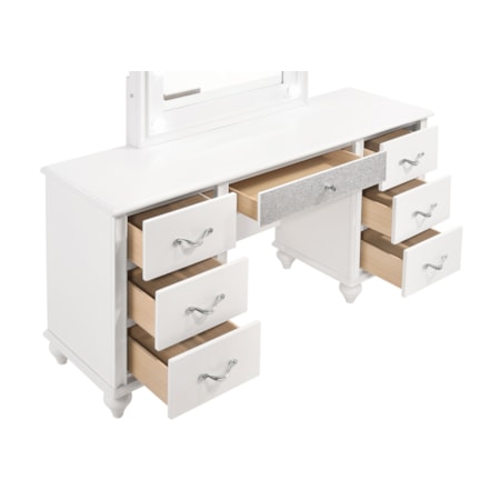 Barzini 7-drawer Vanity Set w/ Lighting