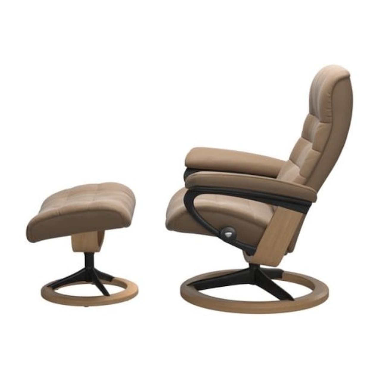 Stressless by Ekornes Opal Large Opal Signature Recliner & Ottoman