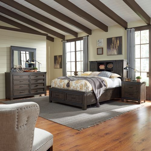 Liberty Furniture Thornwood Hills 759BRKBBDMN Rustic Industrial King