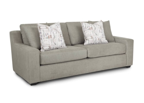 Contemporary Sofa with Throw Pillows