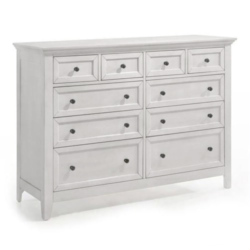 Transitional 10-Drawer Dresser