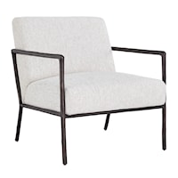 Metal Accent Chair in Antique Black Finish