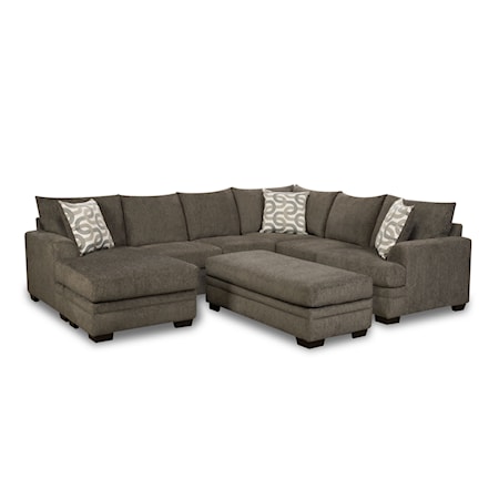 Sectional Sofa with Ottoman