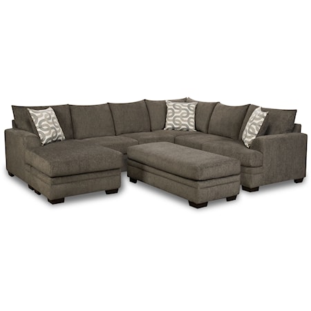 Sectional Sofa with Ottoman