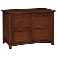 Transitional 2-Drawer Lateral File Cabinet with Adjustable Shelf