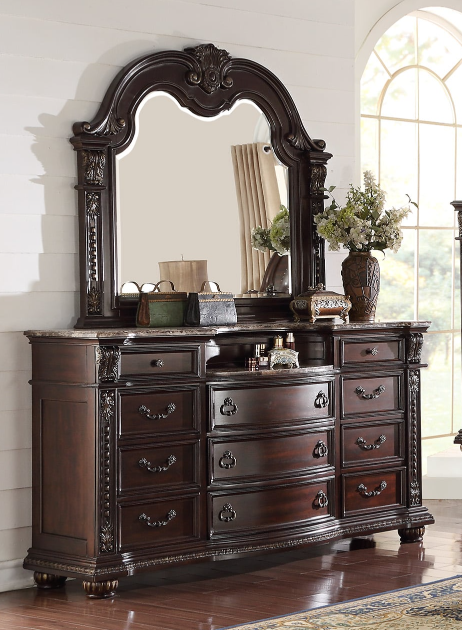 Crown Mark Stanley B16001x1+B160011x1 Traditional 11Drawer Dresser