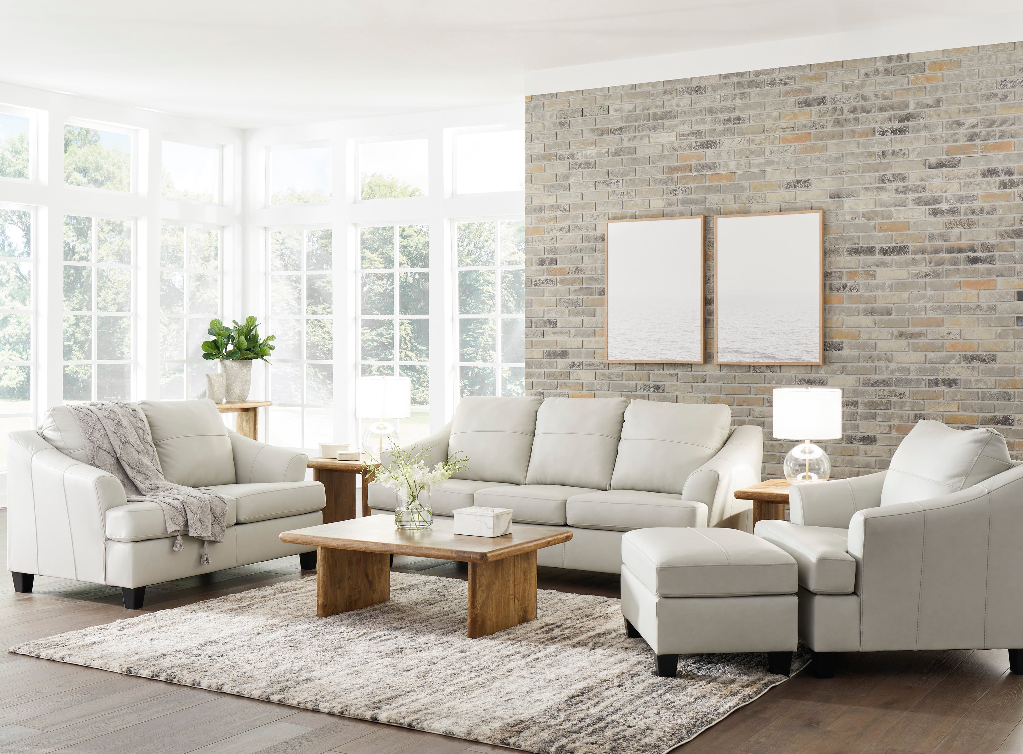 Loveseat and discount oversized chair set