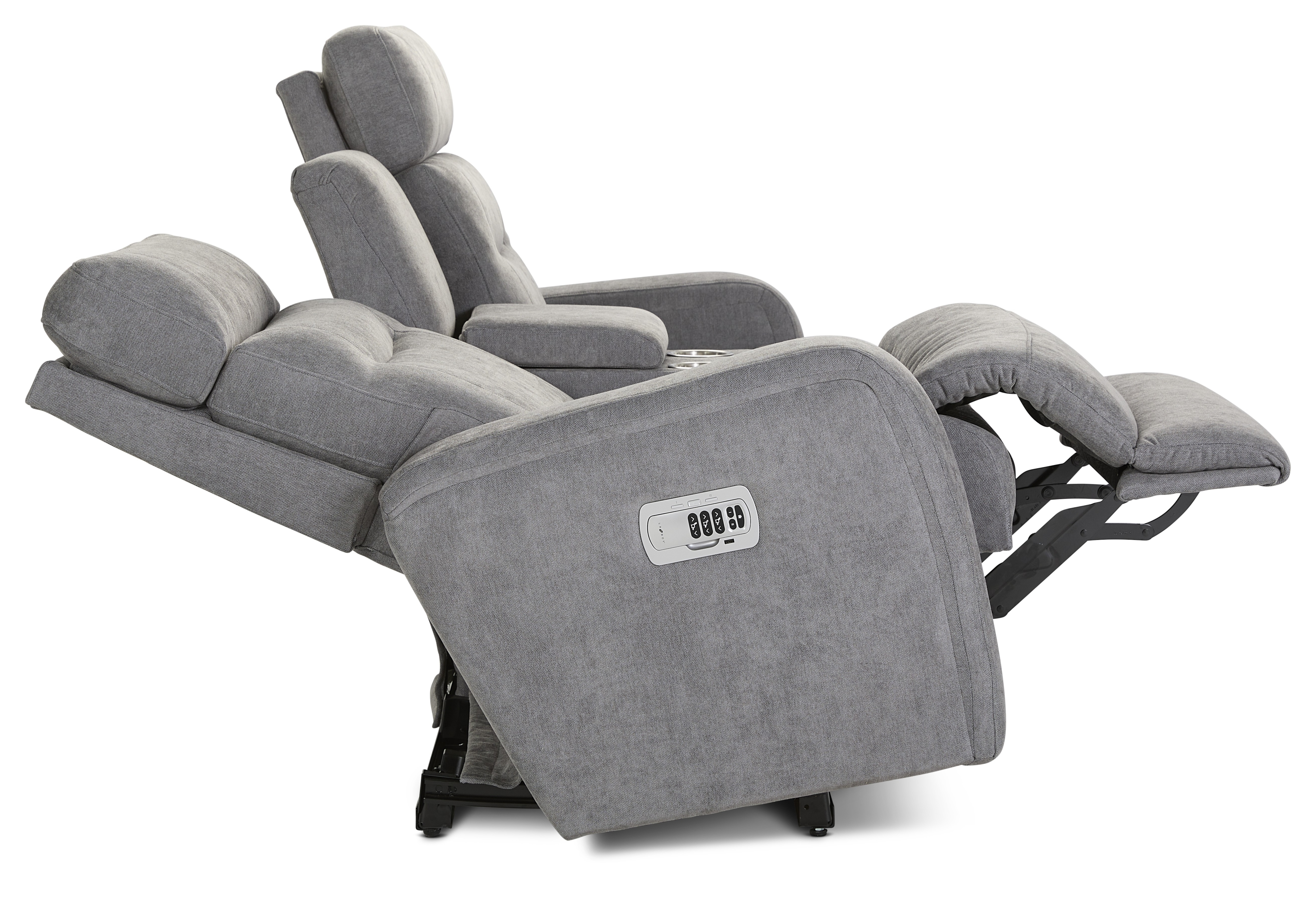 Pwr. Recline Wall Loveseat w/Console/HR&amp;Lum.