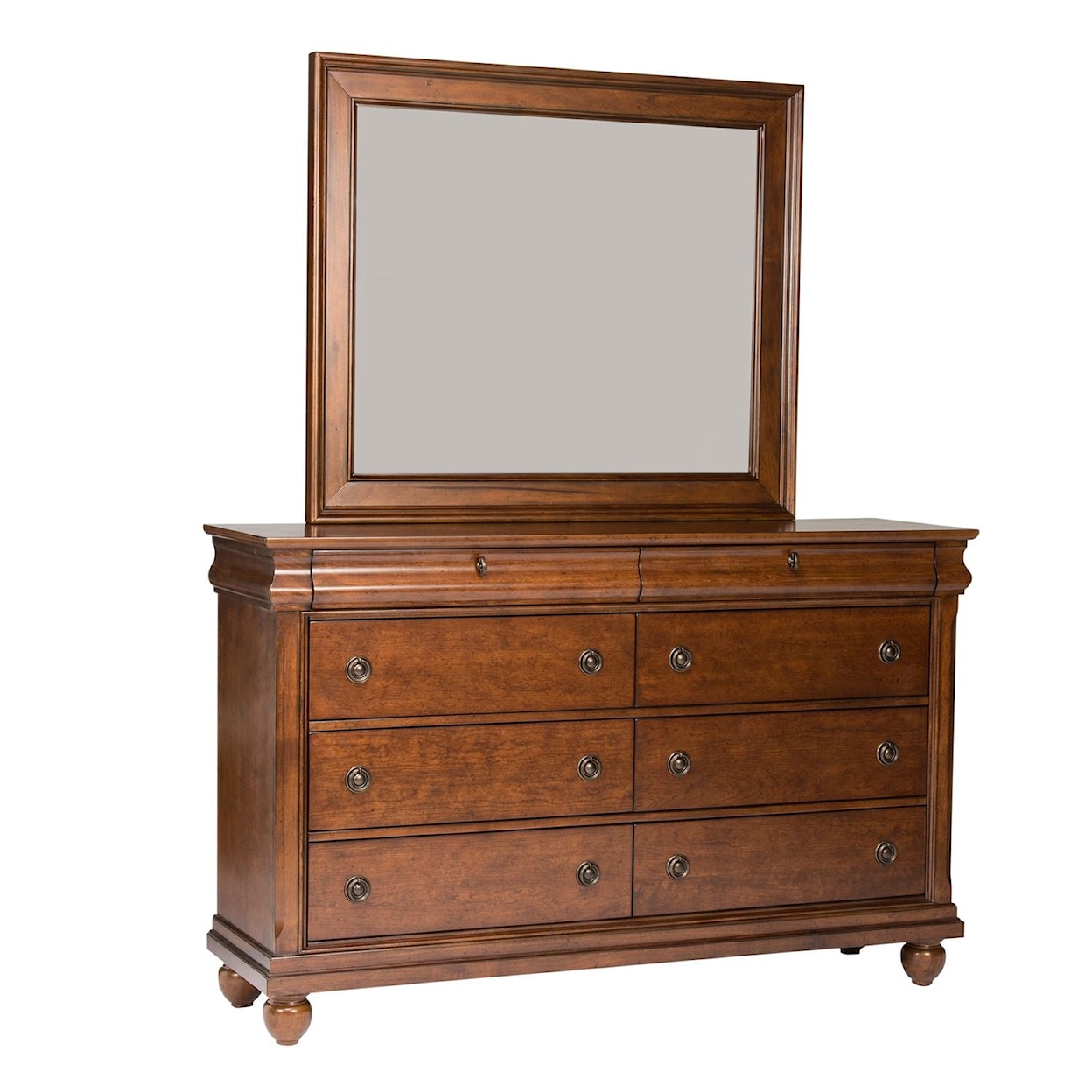 Liberty Furniture Rustic Traditions Dresser and Mirror