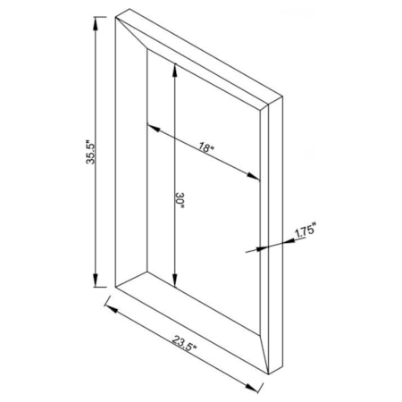 36 x 24 Inch Beveled Frame Wall Mirror