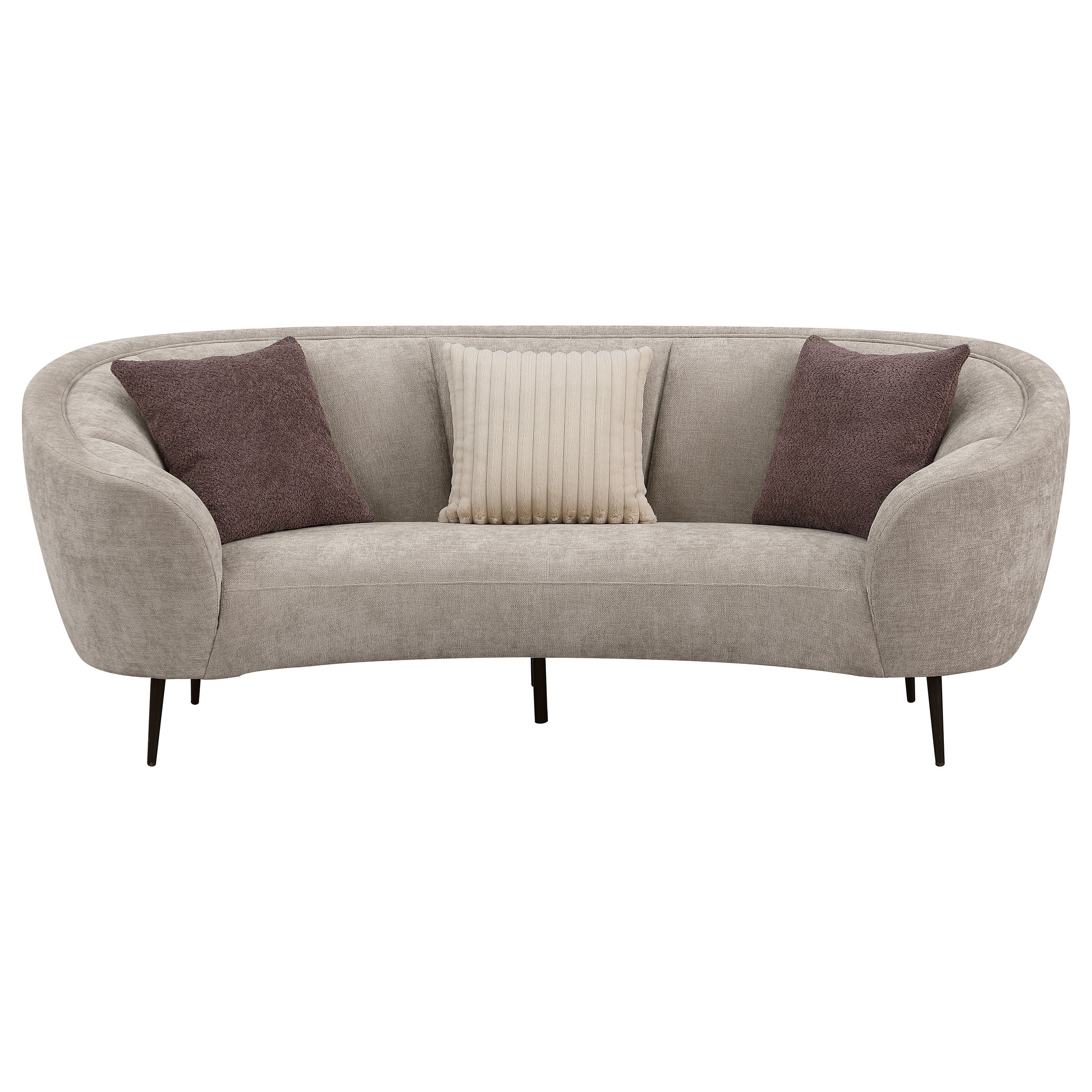 Channel Back Curved Sofa