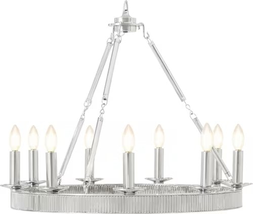 Transitional Round 9-Light Chandelier