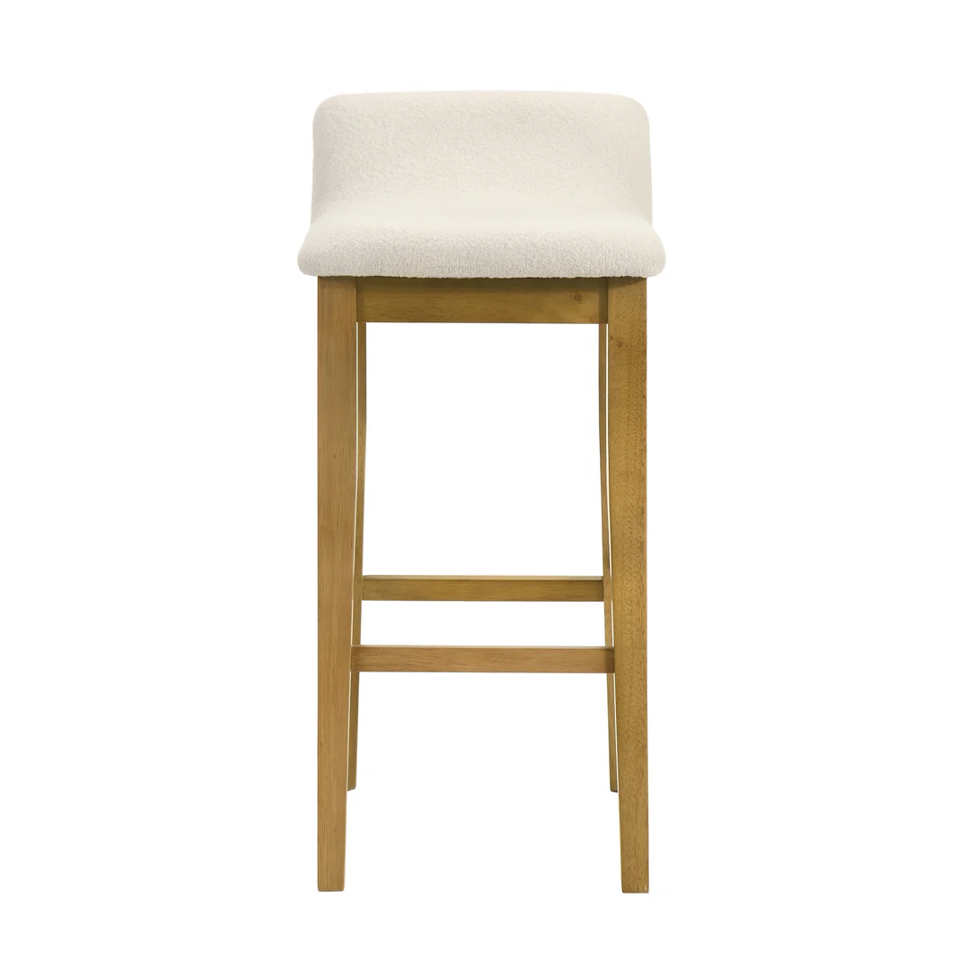 Armen Living Annikah Upholstered Low-Back Fixed Barstool