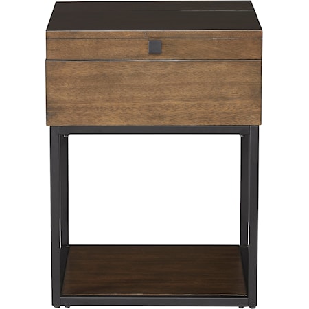 Transitional Lift-Top Chairside Table