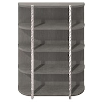 Modern Prado Etagere with Metal Accents